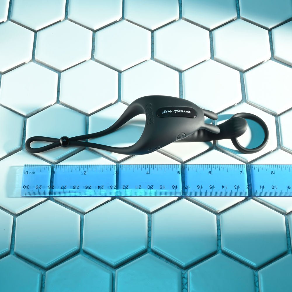 Zero Tolerance SADDLE UP Black USB Rechargeable Vibrating Cock & Ball Rings